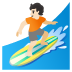 🏄🏻 person surfing: light skin tone display on Google